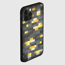 Чехол для iPhone 12 Pro Max Золотая руда - Minecraft, цвет: 3D-черный — фото 2