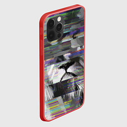 Чехол для iPhone 12 Pro Max Glitch lion 2020, цвет: 3D-красный — фото 2