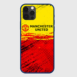 Чехол для iPhone 12 Pro Max Manchester United: Дьяволы, цвет: 3D-тёмно-синий