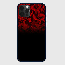 Чехол для iPhone 12 Pro Max BLACK RED CAMO RED MILLITARY, цвет: 3D-черный