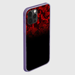 Чехол для iPhone 12 Pro Max BLACK RED CAMO RED MILLITARY, цвет: 3D-серый — фото 2