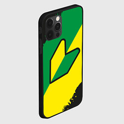 Чехол для iPhone 12 Pro Max JDM GREEN YELLOW LOGO, цвет: 3D-черный — фото 2