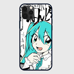 Чехол для iPhone 12 Pro Max Hatsune Miku Vocaloid, цвет: 3D-черный