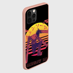 Чехол для iPhone 12 Pro Max Chainsaw Man Человек-бензопила нападает, цвет: 3D-светло-розовый — фото 2