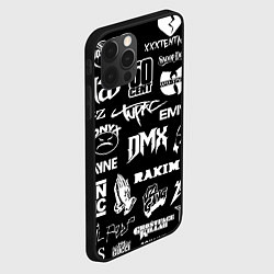 Чехол для iPhone 12 Pro Max RAP & HIP HOP LOGOS, цвет: 3D-черный — фото 2