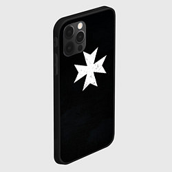 Чехол для iPhone 12 Pro Max Черные Храмовники раскраска доспеха, цвет: 3D-черный — фото 2