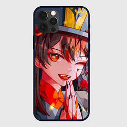 Чехол для iPhone 12 Pro Max Ху тао ухмыляется тебе genshin impact, цвет: 3D-черный