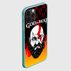 Чехол для iPhone 12 Pro Max GOD OF WAR ГОД ОФ ВАР FIRE ART УЗОР, цвет: 3D-мятный — фото 2