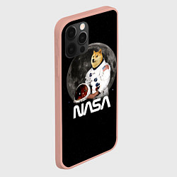 Чехол для iPhone 12 Pro Max Доги Космонавт Мем Наса Doge, цвет: 3D-светло-розовый — фото 2