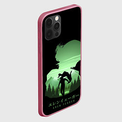 Чехол для iPhone 12 Pro Max Атака титанов 4 Эрен, цвет: 3D-малиновый — фото 2