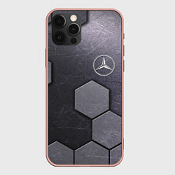 Чехол для iPhone 12 Pro Max Mercedes-Benz vanguard pattern, цвет: 3D-светло-розовый