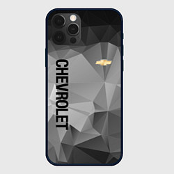 Чехол для iPhone 12 Pro Max Chevrolet Geometry, цвет: 3D-черный