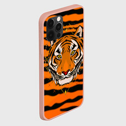 Чехол для iPhone 12 Pro Max Тигр настоящий хищник, цвет: 3D-светло-розовый — фото 2