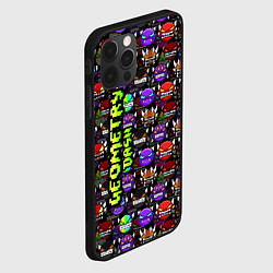 Чехол для iPhone 12 Pro Max Geometry Dash: Heroes, цвет: 3D-черный — фото 2