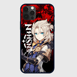 Чехол для iPhone 12 Pro Max ГЕНШИН ИМПАКТ АЛЬБЕДО GENSHIN IMPACT ALBEDO, цвет: 3D-черный