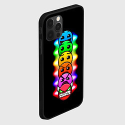 Чехол для iPhone 12 Pro Max Geometry Dash: Demons Levels, цвет: 3D-черный — фото 2