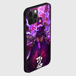 Чехол для iPhone 12 Pro Max Shogun raiden рассекающая молнию геншин, цвет: 3D-черный — фото 2