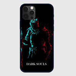 Чехол для iPhone 12 Pro Max Dark Souls NEON Силуэт, цвет: 3D-черный