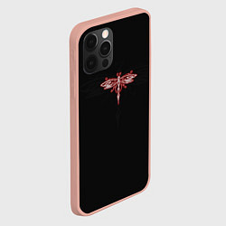 Чехол для iPhone 12 Pro Max Стрекоза Red Neon Theme, цвет: 3D-светло-розовый — фото 2