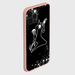 Чехол для iPhone 12 Pro Max KIZARU ПРИЗРАК ЛОГО БЕЛЫЙ, цвет: 3D-светло-розовый — фото 2