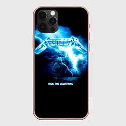 Чехол для iPhone 12 Pro Max Ride the Lightning Metallica, цвет: 3D-светло-розовый