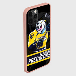Чехол для iPhone 12 Pro Max Нэшвилл Предаторз, Nashville Predators, цвет: 3D-светло-розовый — фото 2
