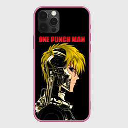 Чехол для iPhone 12 Pro Max Кибернетическое тело Геноса One Punch-Man, цвет: 3D-малиновый