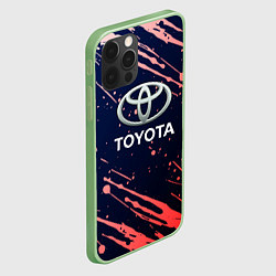 Чехол для iPhone 12 Pro Max Toyota градиент, цвет: 3D-салатовый — фото 2