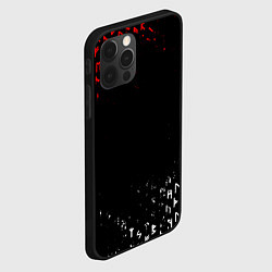 Чехол для iPhone 12 Pro Max КРАСНО БЕЛЫЕ РУНЫ, цвет: 3D-черный — фото 2
