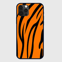 Чехол для iPhone 12 Pro Max Текстура тиграtiger, цвет: 3D-черный