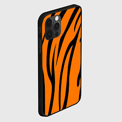 Чехол для iPhone 12 Pro Max Текстура тиграtiger, цвет: 3D-черный — фото 2