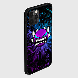 Чехол для iPhone 12 Pro Max Geometry Dash - Грозовой смайл, цвет: 3D-черный — фото 2