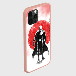 Чехол для iPhone 12 Pro Max Сайтама красный дым One Punch-Man, цвет: 3D-светло-розовый — фото 2