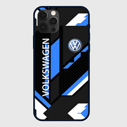 Чехол для iPhone 12 Pro Max VOLKSWAGEN GEOMETRY SPORT, цвет: 3D-черный