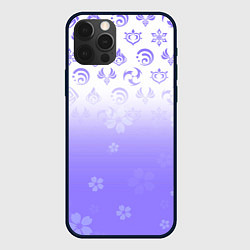 Чехол для iPhone 12 Pro Max GENSHIN IMPACT SYMBOL PATTERN SAKURA САКУРА, цвет: 3D-черный