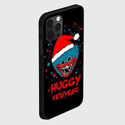 Чехол для iPhone 12 Pro Max Huggy New Year - Poppy Playtime новогодний Хагги В, цвет: 3D-черный — фото 2