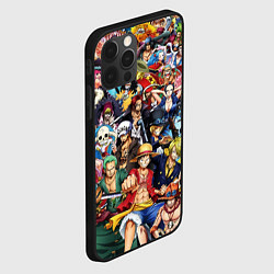 Чехол для iPhone 12 Pro Max ВСЕ ГЕРОИ АНИМЕ ВАН ПИС ALL HEROES ONE PIECE, цвет: 3D-черный — фото 2