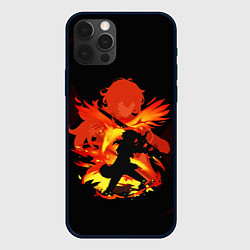 Чехол для iPhone 12 Pro Max DILUC FIRE GENSHIN IMPACT НА СПИНЕ, цвет: 3D-черный