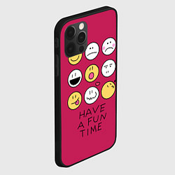 Чехол для iPhone 12 Pro Max Have a fun time веселись, цвет: 3D-черный — фото 2