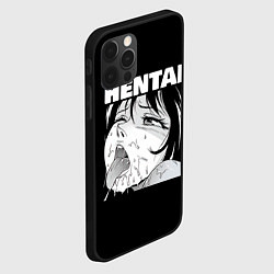 Чехол для iPhone 12 Pro Max HENTAI девочка ahegao, цвет: 3D-черный — фото 2