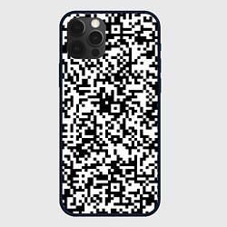 Чехол для iPhone 12 Pro Max Стиль QR код, цвет: 3D-черный