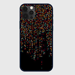 Чехол для iPhone 12 Pro Max Цветные точки, цвет: 3D-черный