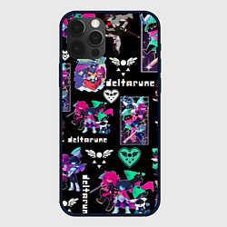 Чехол для iPhone 12 Pro Max DELTARUNE PATTERN ART ГЕРОИ ДЕЛЬТАРУН, цвет: 3D-черный