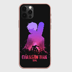 Чехол для iPhone 12 Pro Max Chainsaw Man Дэндзи, цвет: 3D-светло-розовый