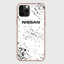 Чехол для iPhone 12 Pro Max Nissan ниссан, цвет: 3D-светло-розовый