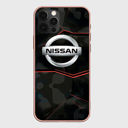 Чехол для iPhone 12 Pro Max Nissan xtrail, цвет: 3D-светло-розовый