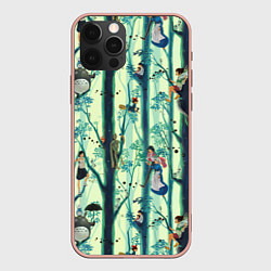 Чехол для iPhone 12 Pro Max Ghibli All, цвет: 3D-светло-розовый