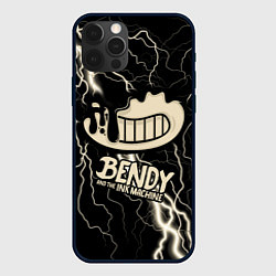 Чехол для iPhone 12 Pro Max Bendy and the Ink Machine МОЛНИЯ, цвет: 3D-черный