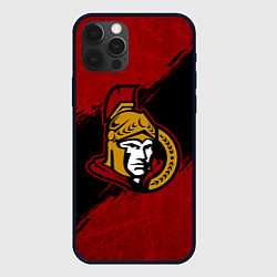 Чехол для iPhone 12 Pro Max Оттава Сенаторз , Ottawa Senators, цвет: 3D-черный