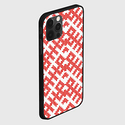 Чехол для iPhone 12 Pro Max Славянский орнамент этнический узор, цвет: 3D-черный — фото 2